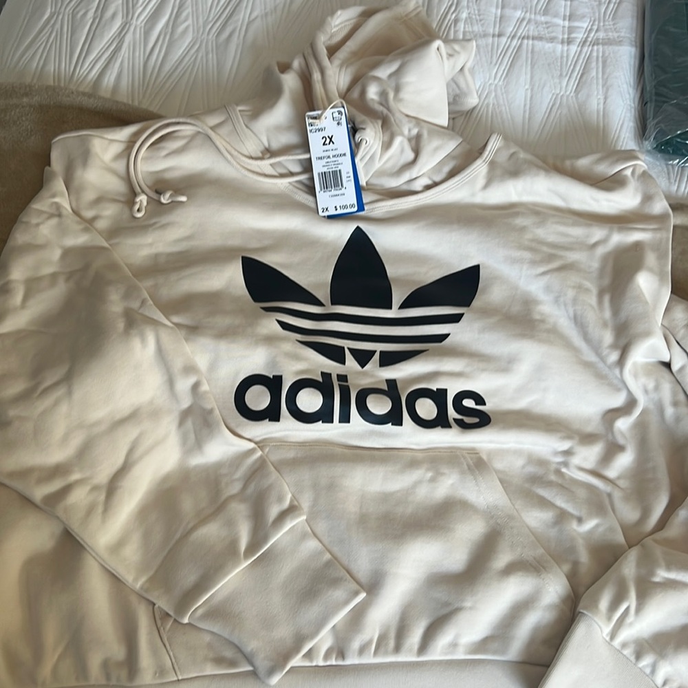 Adidas trefoil hoodie 2x